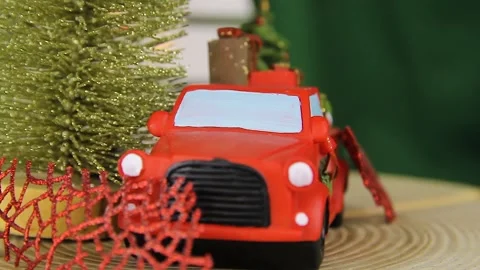Close up shot of сhristmas decorations Stock Footage 143673022