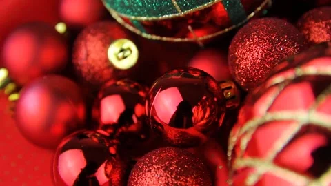 Close up shot of сhristmas decorations Stock Footage 143673202