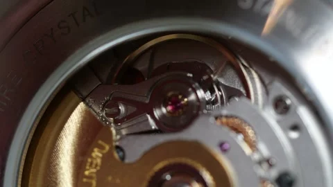 Close up shot of a skeleton watch San Francisco CA USA August 5 2026 Stock-Footage 344476089
