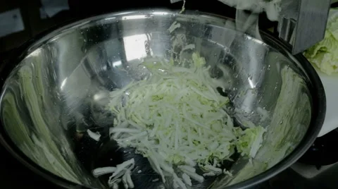 Close up shot slice iceberg salad Stock Footage 65806851