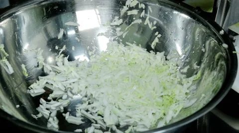 Close up shot slice iceberg salad Stock Footage 65806898