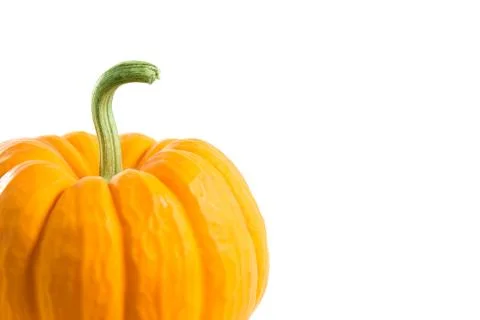 Close-up shot of a small decorative orange pumpkin Foto stock