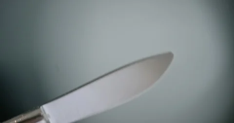 Close up shot of small knife blade Stock Footage 105440017