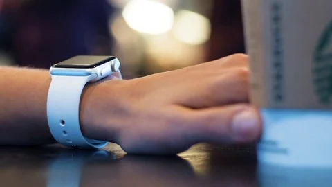 Close-up shot of a smart watch Stock Footage 78717483