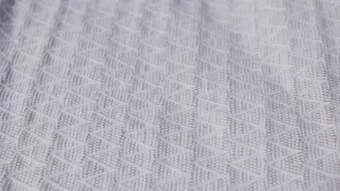 Close up shot of smooth cotton textile, soft clean fabric. Stock Footage 282464155