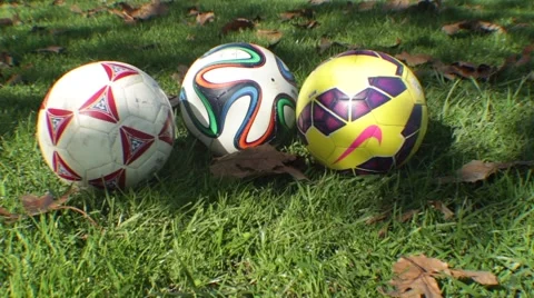 Close up Shot of Soccer Balls 2 Stock Footage 45434437