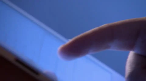 Close Shot of Someone Using a Tablet Stock Footage 48955995