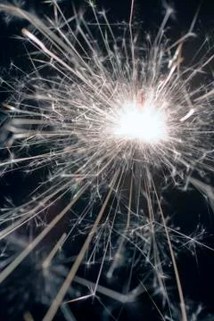 Close up shot of a sparkler Stock Photos