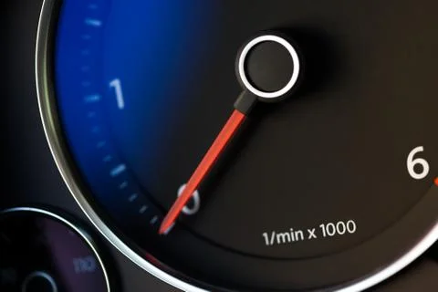 Close up shot of a speedometer in a car Stock Photos