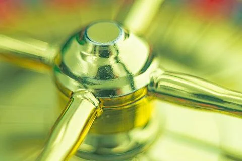 Close up shot of a spinning roulette. Presentation of a luxury casino roulett Stock Photos