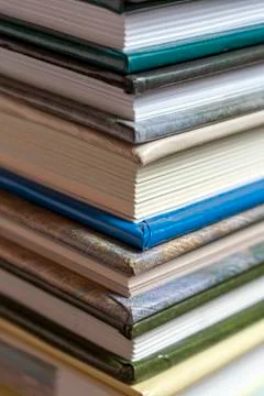 Close up shot of stack of books Stock Photos