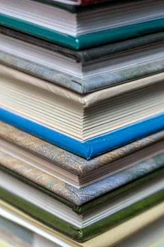 Close up shot of stack of books Stock Photos