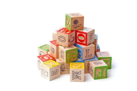 Close up shot of stacks of playing cubes Stock Photos