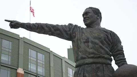 Curly Lambeau Statue, Outside of Lambeau Field in Green B…