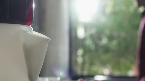 Close up shot of steaming tea 動画素材 70225594