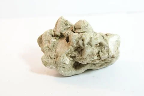 Close up shot of a stone on white background 스톡 사진