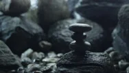 Close-Up Shot Of Stone Zen Garden  Stock Footage