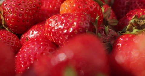 Close-up shot of strawberries. 스톡 동영상 135631575