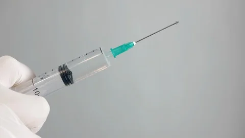 Close-up shot of syringe Stock Footage 126922294