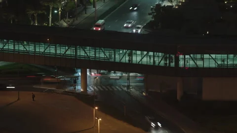 Close shot of a traffic in downtown Dubai. Heavy road traffic in a major city Stock Footage 253174844