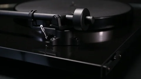 Close-up shot on turntable tonearm. Stock Footage 121232903