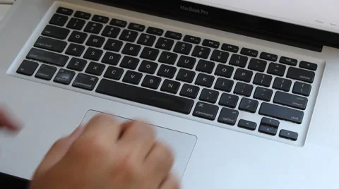 Close up shot of typing on laptop keyboard Stock Footage 53200837