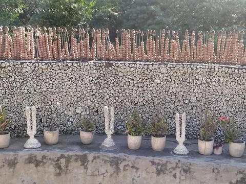 A close up shot of various objects , background in the rock garden. Stock Photos