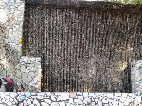 A close up shot of various objects , background in the rock garden. Foto stock