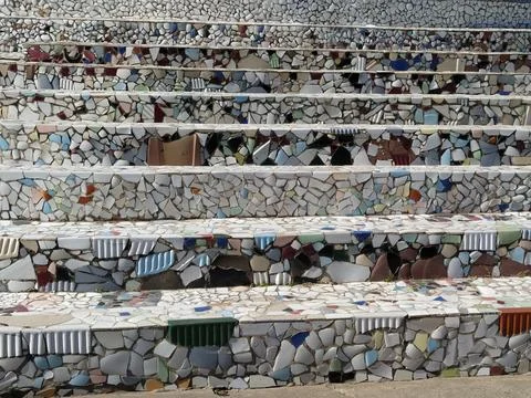 A close up shot of various objects , background in the rock garden. Stock Photos