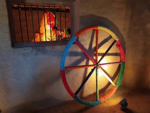 A close up shot of various objects , background in the rock garden. Foto stock