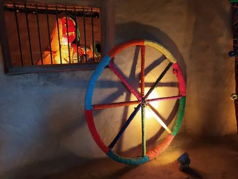 A close up shot of various objects , background in the rock garden. Foto stock
