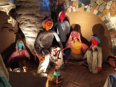 A close up shot of various objects , background in the rock garden. Stock Photos