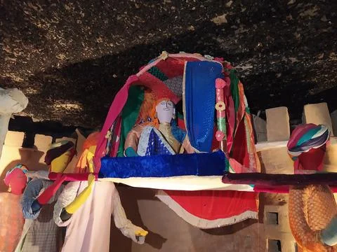 A close up shot of various objects , background in the rock garden. Foto stock