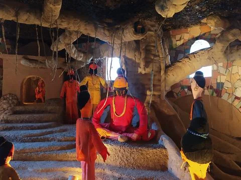 A close up shot of various objects , background in the rock garden. Stock Photos