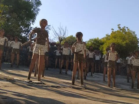 A close up shot of various objects , background in the rock garden. Stock Photos