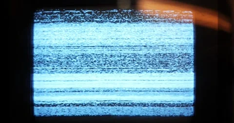 Close up shot of a vintage cathode ray tube television screen static 스톡 동영상 332289191