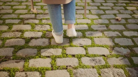 Close shot on walking legs Stock Footage 79042441