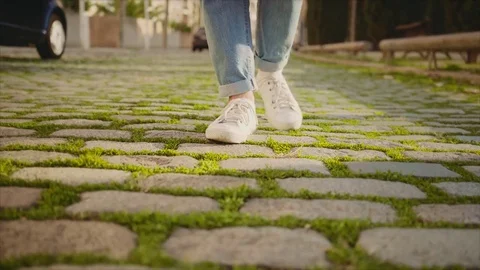 Close shot on walking legs Stock-Footage 79042533