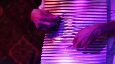 Close shot of washboard being played Stock Footage