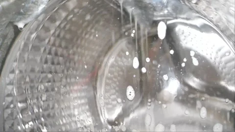 Close up shot of a washing machine in the laundry with detergent 스톡 동영상 267805340