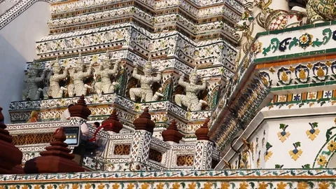 Close up shot of Wat Arun temple, Thailand 動画素材 101212966