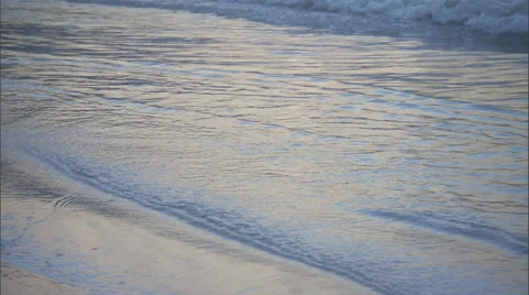Close shot of a water on a beach. Stock Footage 46868281