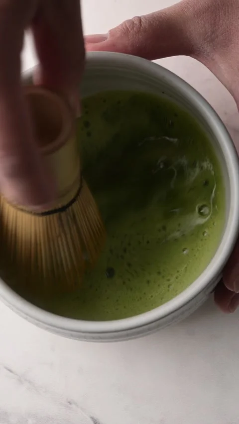 close up shot of whisking matcha 스톡 동영상 270793676
