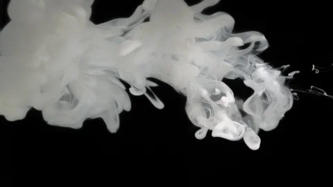 Close-up shot. white color flow in water and move Use for inky background or 库存影片 105837987