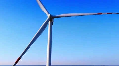 Close up shot of windmill in summer Video stock 143394840