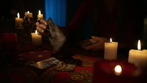 Close up shot of a woman sitting on the table in the room and making a layout Stock Footage 247984151