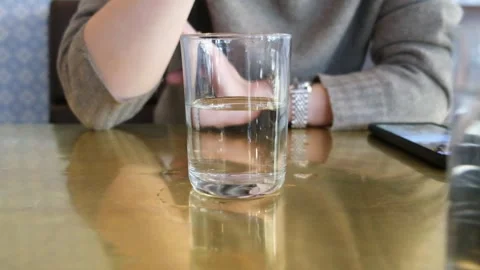 Close up shot of a womans hand with a ring Stock Footage 329324145
