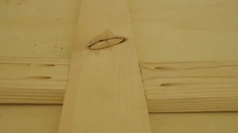 Close-up shot of a wooden framework Stock Footage 149132618