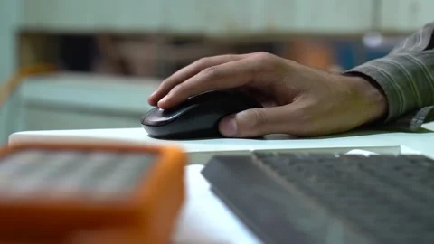 Close Up Shot Of A Worker Programming An Automated CNC Machine, Using Computer 動画素材 332398538