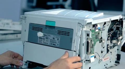 Close up shot Worker repairs electronic stuff Stock Footage 65511372